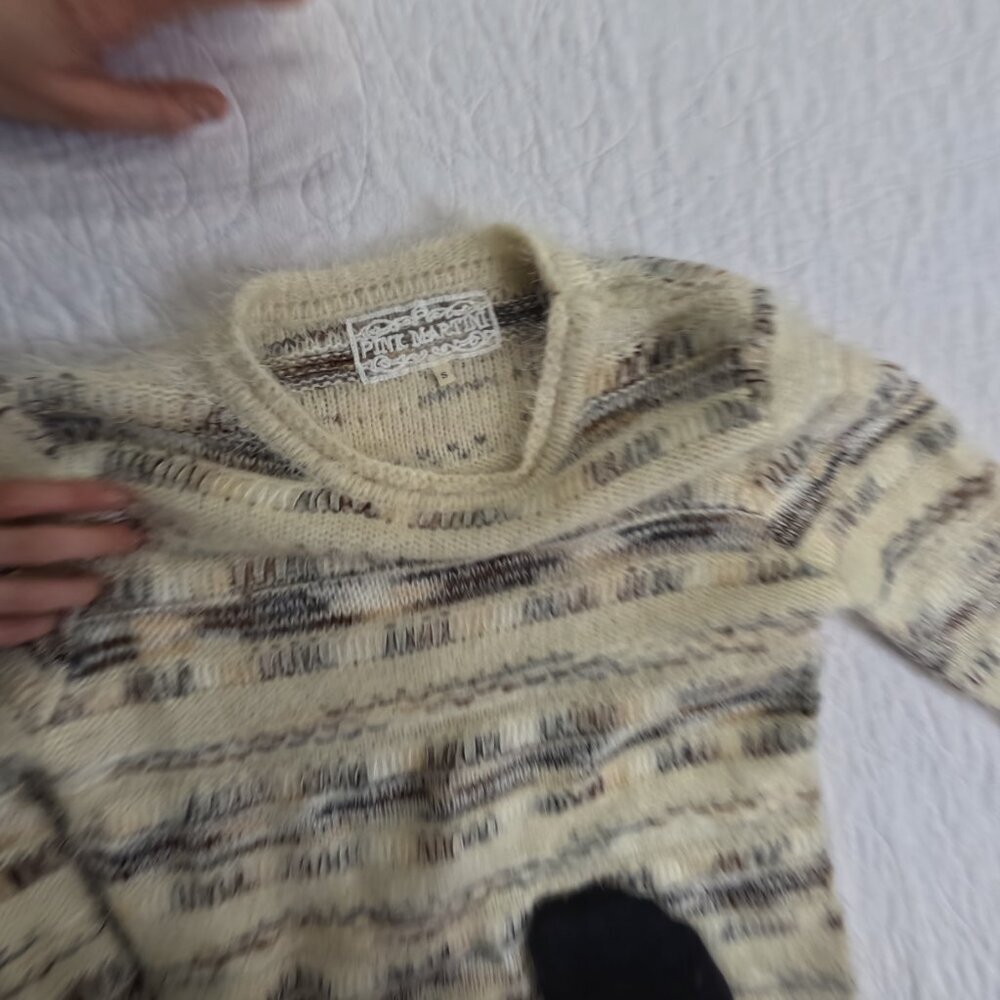 Pink Martini Fuzzy Crewneck Sweater Size Small​ - Picture 3 of 3